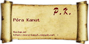 Póra Kanut névjegykártya